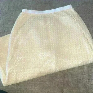 Barneys New York vintage crocheted, 100% silk lined pencil skirt.